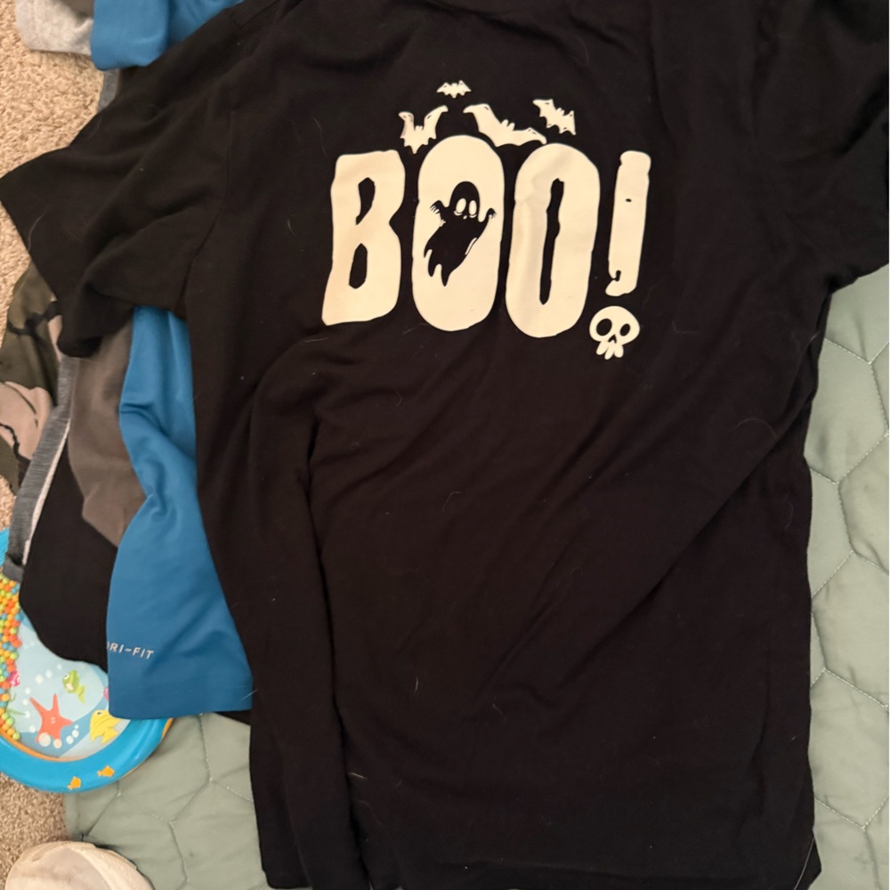 Wonder Nation Black 'Boo!' Short Sleeve Tee